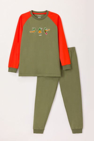 10-16 Years Boy Pajama-Plk - 753-Green - 34