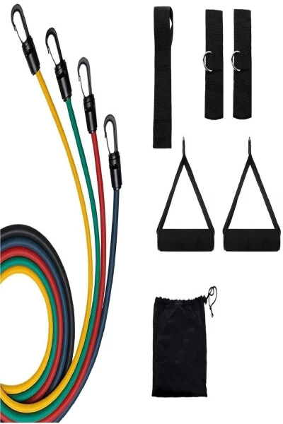 ® 10-частный набор эластичных лент для фитнеса кардио аэробики фитнеса упражнений пилатеса йоги спортивного оборудования - 3