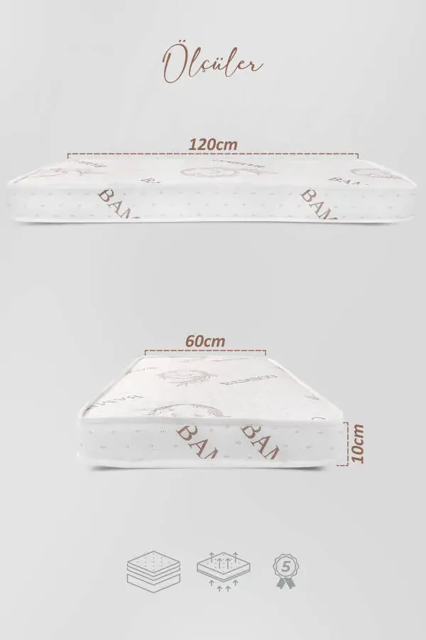 10 Cm Sponge Mattress, Baby & Child Crib Mattress, Park Bed, Co-sleeper & Baby Beds Lux - 2
