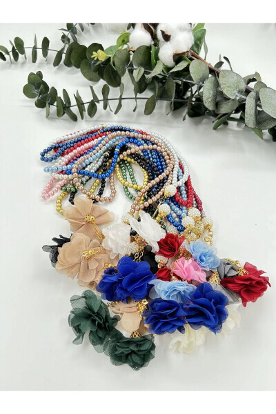 10 Color Rose Decorated 99 Beads Glass Prayer Beads (Mawlid-sunnah-hajj-umrah) - LENAGIFTWORKSHOP