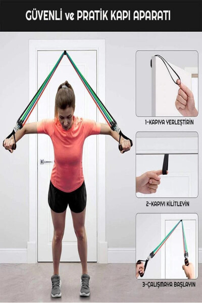 ® 10 dona Fitness Kadio Aerobik Mashq Qilishga Moidlik Tasmasi To'plami Pilates Yoga Sport Asboblari - 6