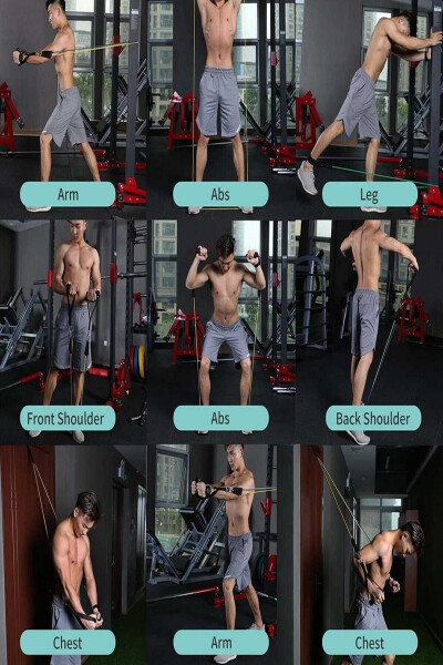 ® 10 dona Fitness Kadio Aerobik Mashq Qilishga Moidlik Tasmasi To'plami Pilates Yoga Sport Asboblari - 7