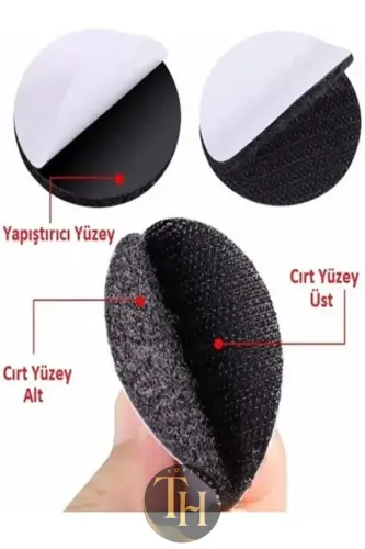 10 dona Gilam Kilimlar To'shak Qopqog'i Sirpanmaydigan Yostiq Velcro To'plami Yopishqoq Gilam Sirpanmaydigan - 3