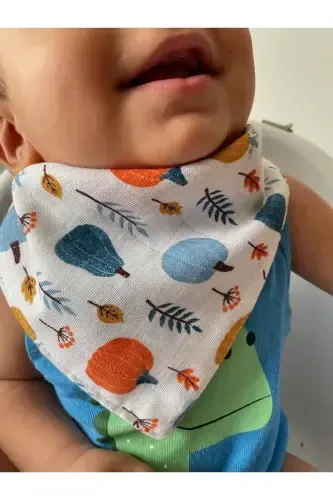 (10 DONA) Muslin Mato Ikki Chitlikli Chaqaloq So'lak Oldlik & Sharf Ynkmbn - 6