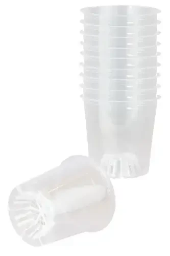 10 dona orkide yetishtirish uchun tuvak 12 ta idish 0,7 litrli shaffof plastik tuvak-10 - 1