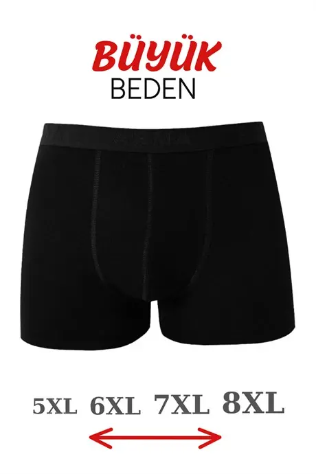 10 dona Qora erkaklar uchun katta oʻlchamli paxta Lycra - 4