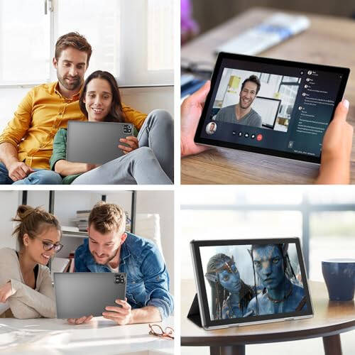 10 dyuymli Planshet, Android 13 Planshetlari, 6GB RAM 64GB ROM 512GB Kengaytiriladigan, To'rt Yadroli Protsessor, 1280x800 IPS HD Teginish Ekrani, GPS, Wi-Fi, Ikkita Kamera, Bluetooth, 6000mAh Batareya (Moviy) - 7
