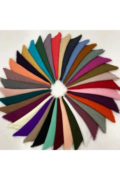 10 FLAMING COTTON DOWRY HAJ UMRAH GIFT SCARF MIXED COLOR - BANA LAZIM OLAN