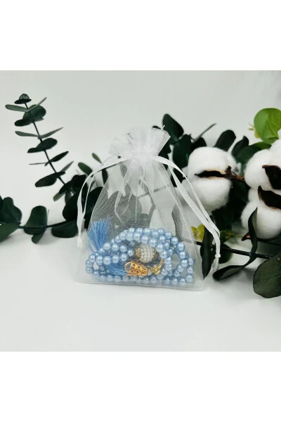 10 Gift Bags Pearl Prayer Beads (Mawlid-Hajj-Umrah-Sunnah) - LENAGIFTWORKSHOP