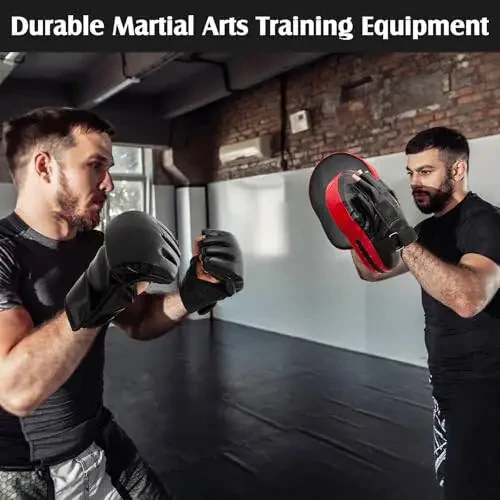 10 In1 Punching Mitts Kick Pack Set Boxing Mitts Focus Pads Boxing Gloves Boxing Safety Head Guard Wrist Band for Boxing, Kickboxing, Karate, Muay Thai, MMA Training - 1