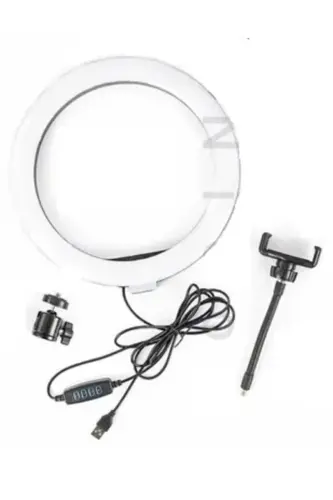 10 Inç Ring Light Sadece Halka Led 3 Renkli Ayarlanabilir Tiktok Youtuber Işığı-10 İNÇ HALKA SİYAH - 2