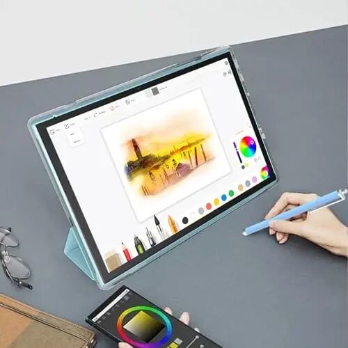 10 İnç Tablet Tablet koruyucu Kılıf ve Kalem ile, Android 14 Tabletler, 6GB RAM 32GB ROM/1TB Genişletme, 8 Saat 6000mah Batarya Wifi Bluetooth 10.1
