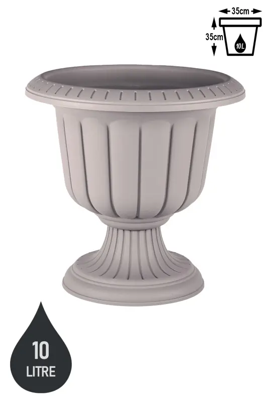 10 Liter 35cm Mocha Color Legged Plastic Daffodil Pot-9.8Lt Tile - TOXA