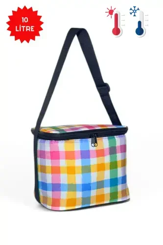 10 Litre Picnic Bag Food Carrier Thermos Thermal Lunch Cooler-Blue - 1