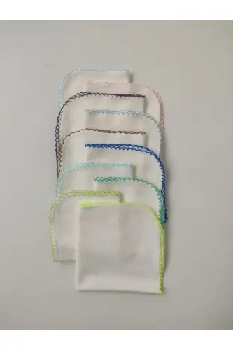 10-pack Baby Bibs, 100% Cotton Knit Fabric, Baby Wipes, Newborn Sweat Cloth - 7