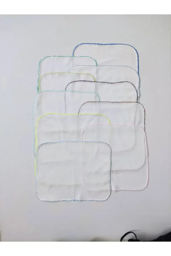 10-pack Baby Bibs, 100% Cotton Knit Fabric, Baby Wipes, Newborn Sweat Cloth - 4