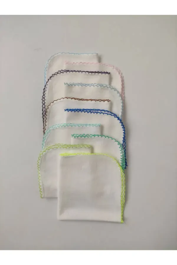 10-pack Baby Bibs, 100% Cotton Knit Fabric, Baby Wipes, Newborn Sweat Cloth - 7