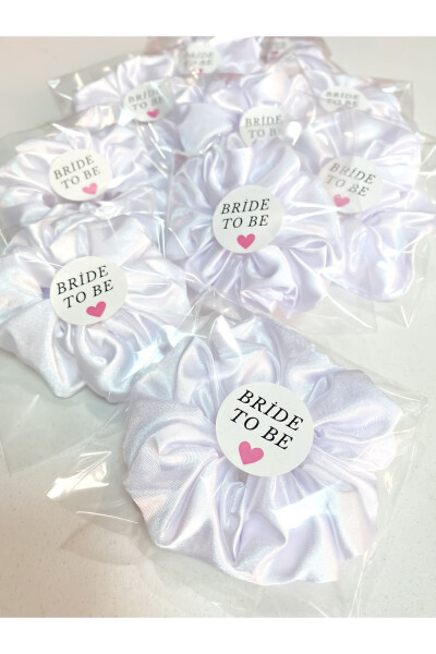 10 Pack Colorful Gift 'Bride to be' Labelled Pretzel Hair Clip - 1