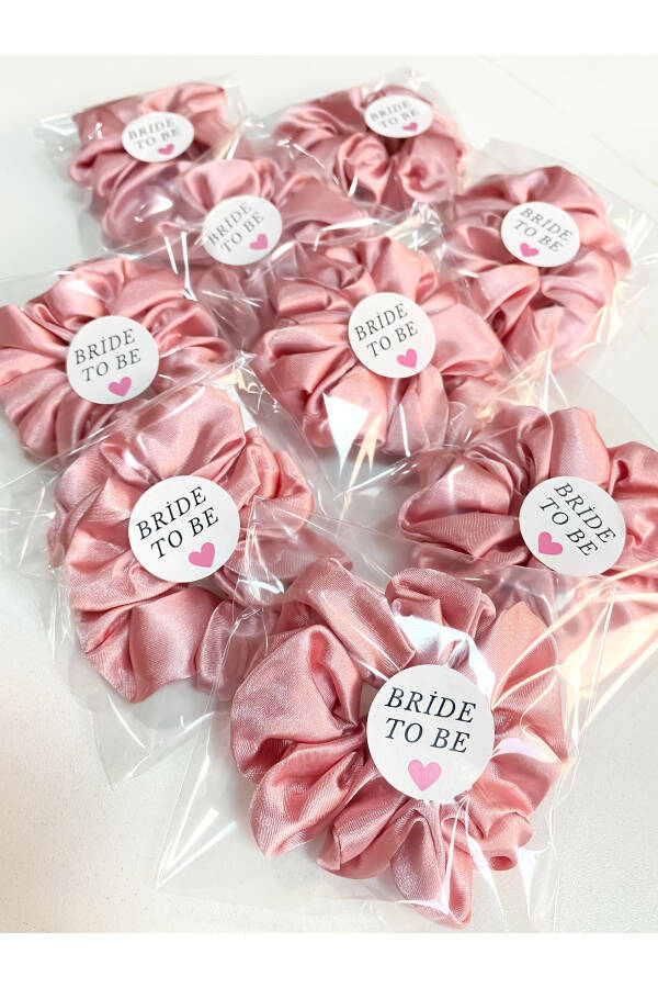 10 Pack Colorful Gift 'Bride to be' Labelled Pretzel Hair Clips - 1