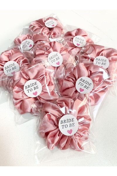 10 Pack Colorful Gift 'Bride to be' Labelled Pretzel Hair Clips - 2