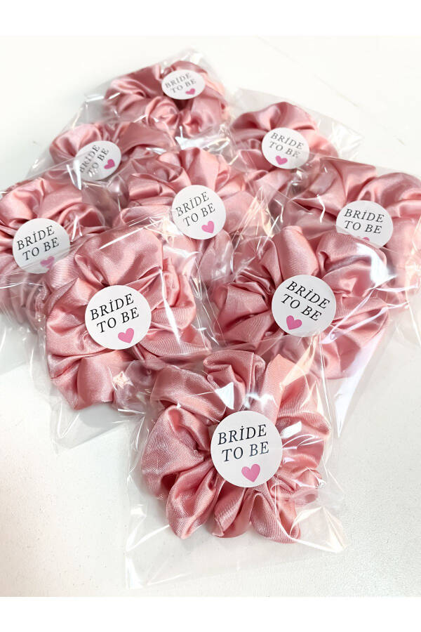 10 Pack Colorful Gift 'Bride to be' Labelled Pretzel Hair Clips - 2