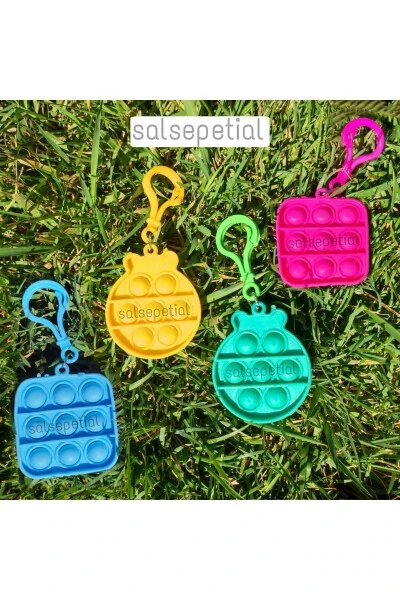 10 Pack Popit Keychain 10pcs Gift Popit Keychain Birthday Graduation Gift 10 Pack - SALSEPETIAL (1)