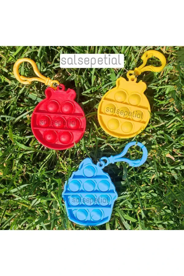 10 Pack Popit Keychain 10pcs Gift Popit Keychain Birthday Graduation Gift 10 Pack - 4