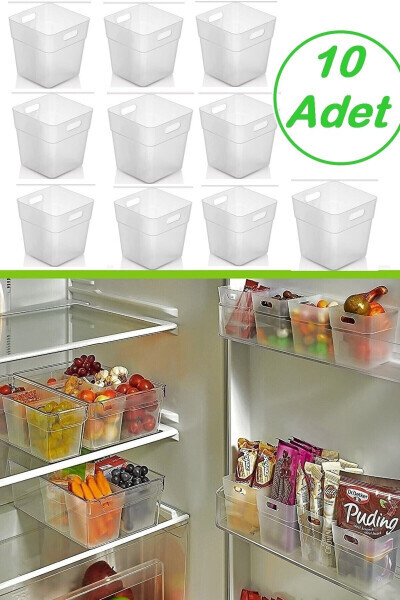 10 Pack Refrigerator Door Organizer | Refrigerator Organizer And Bathroom Organizer - KITCHEN BEAUTY