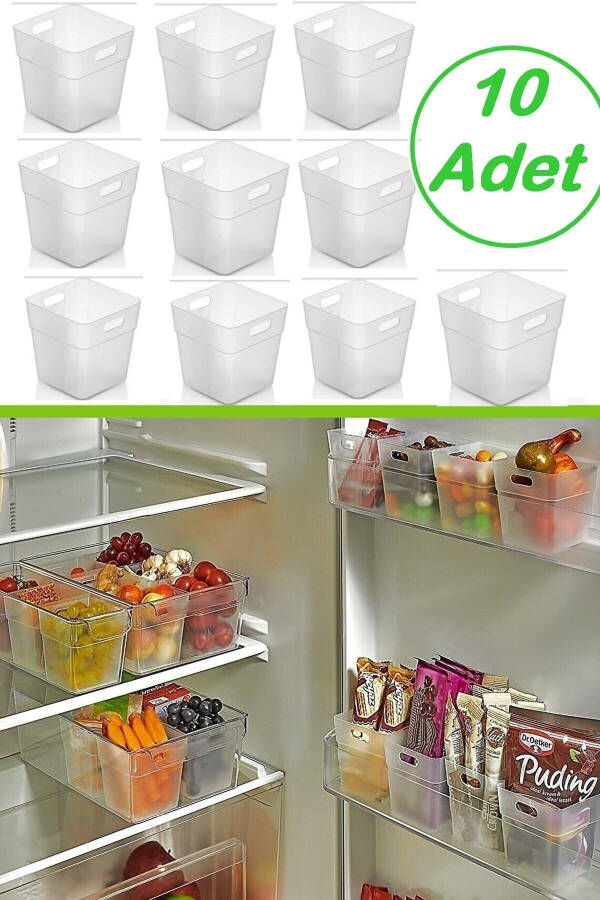 10 Pack Refrigerator Door Organizer | Refrigerator Organizer And Bathroom Organizer - 1