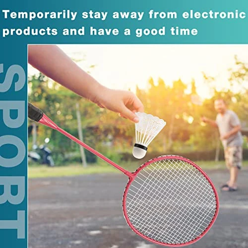 Woanger 10 Packs Badminton Rackets Set with 15 Shuttlecocks Badminton Racquets for Adult and Lightweight Teenagers Shuttlecock Set for Backyard Gym Beach Outdoor Games - 4