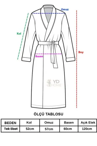10 Parça Aile Seti Kadın & Erkek Bornoz Takımı - Leopar-Gri - 5