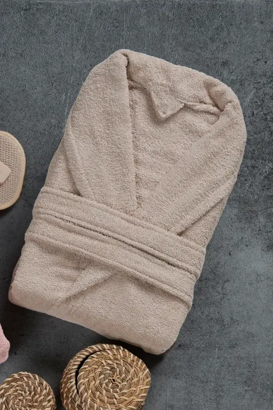 10 Parça Aile Seti Kadın & Erkek Bornoz Takımı | Yumuşak, Emici | Modern Tasarım | Lüks ve Konforlu-Kahverengi - 6