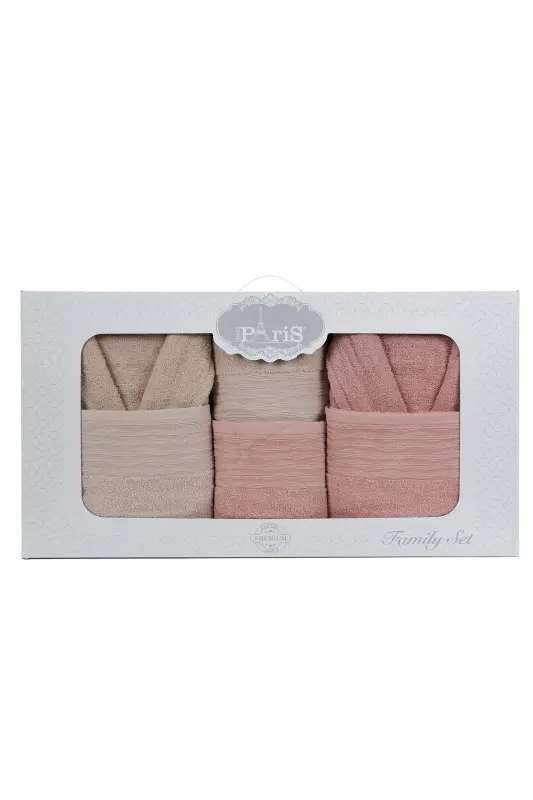 10 Parça Aile Seti Kadın & Erkek Bornoz Takımı | Yumuşak, Emici | Modern Tasarım | Lüks ve Konforlu-Kahverengi - 8