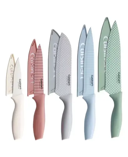 10-Piece Farmhouse Printed Cutlery Set - Multicolor Pastel Print - 1
