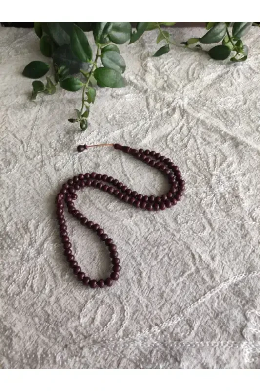 10 Pcs - 8mm 99 Beads Acrylic Prayer Beads - Distribution Beads - Mevlut Gift Wholesale Beads - Claret Red-Claret Red - 1