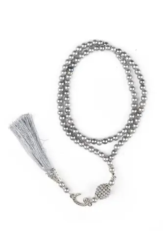 10 Pcs 99 Beads Pearl Rosary for Dowry, Gift, Bundle - GRAY - 2