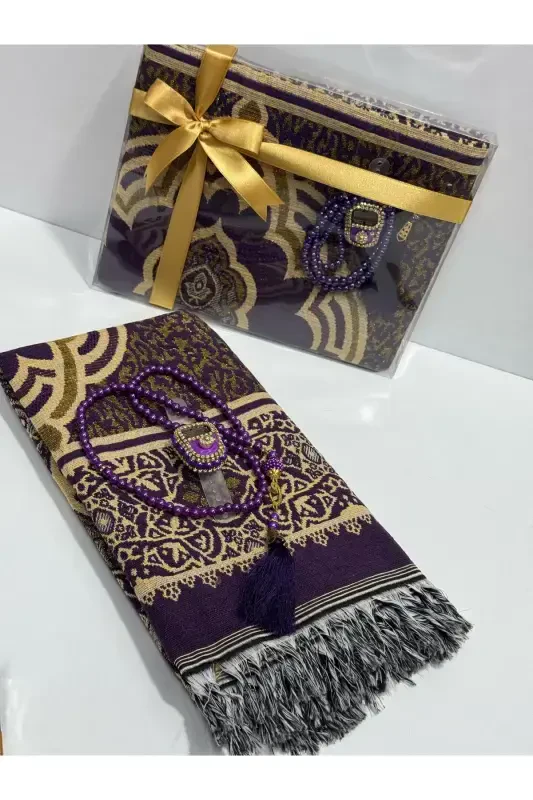 10 Pcs Mixed Color Hajj Gift Umrah Gift Hajj Prayer Rug Set Rosary Zikirmatik-Multi Color - 5