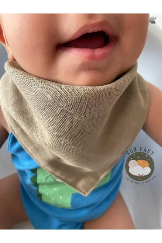 (10 pcs) Muslin Cloth Two Snap Baby Bib & Burp Cloth - 7