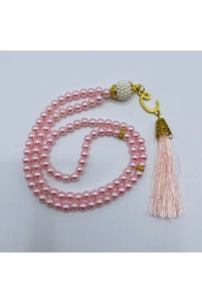 10 Pcs Souvenir Tassel Beaded Plastic Pearl 99'lu Prayer Tesbih - LENAGIFTWORKSHOP (1)
