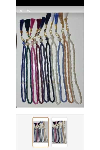 10 pcs Tasbih Gifts with Pendant Colorful Glass Beaded Muslim Prayer - EKVATOR