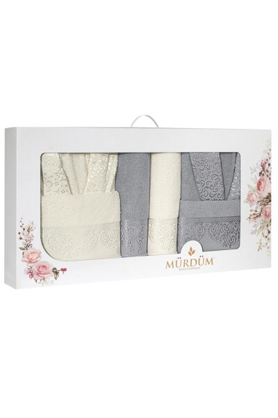 10-Piece Boxed Jacquard Patterned Bathrobe Set | Bathrobe - 3