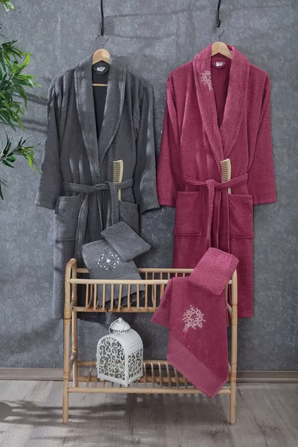 10 Piece Embroidered Bathrobe Set | Bathrobe | Bathrobe Set - 1
