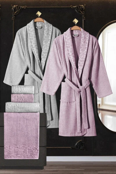 10 Piece Family Set Women & Men Bathrobe Set - Leopard - MISS PARIS HOME (1)