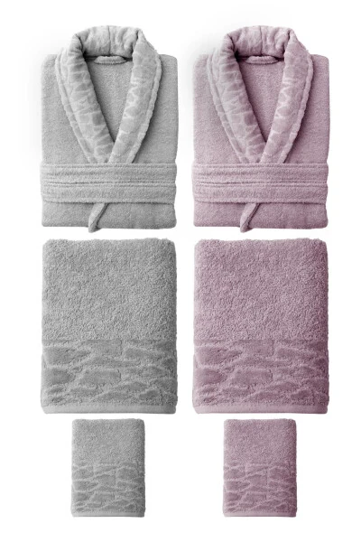 10 Piece Family Set Women & Men Bathrobe Set - Leopard - 3