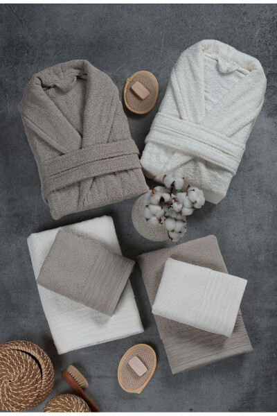 10 Piece Family Set Women's & Men's Bathrobe Set | Y - 1