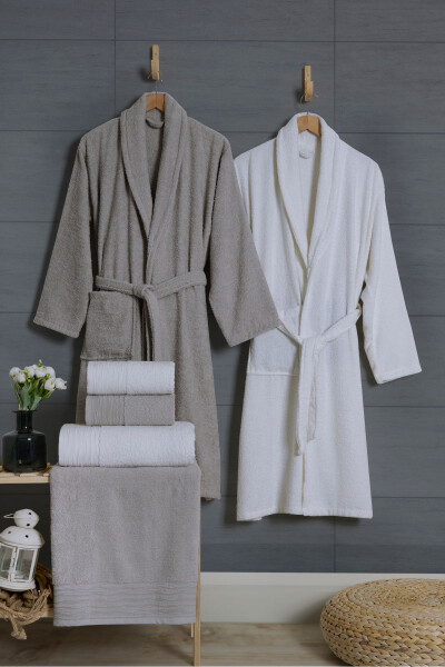 10 Piece Family Set Women's & Men's Bathrobe Set | Y - 2