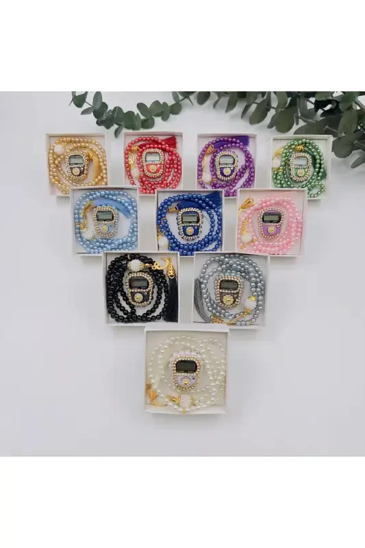 10-Piece Gift-Giving Dowry Boxed Tasbih and Beaded Zikirmatik Set (Mevlid-Circumcision-Hajj-Umrah) - 2