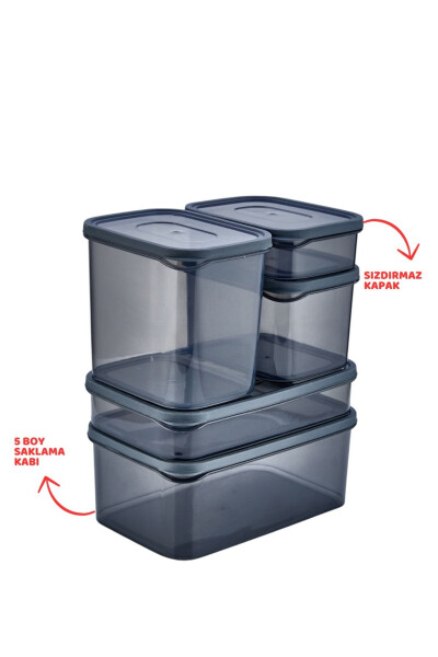 10 Piece Smart Anthracite Refrigerator Storage Set - 6