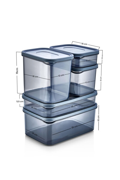 10 Piece Smart Anthracite Refrigerator Storage Set - 4