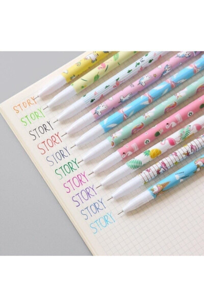 10 Piece Unicorn-flamingo Gel Pen Set - 4